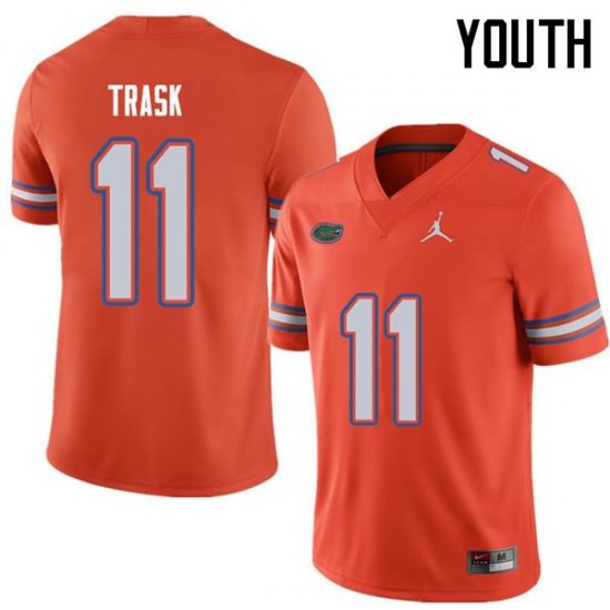 Youth Florida Gators #11 Kyle Trask NCAA Jordan Brand Orange Authentic Stitched College Football Jersey XSW0362QH